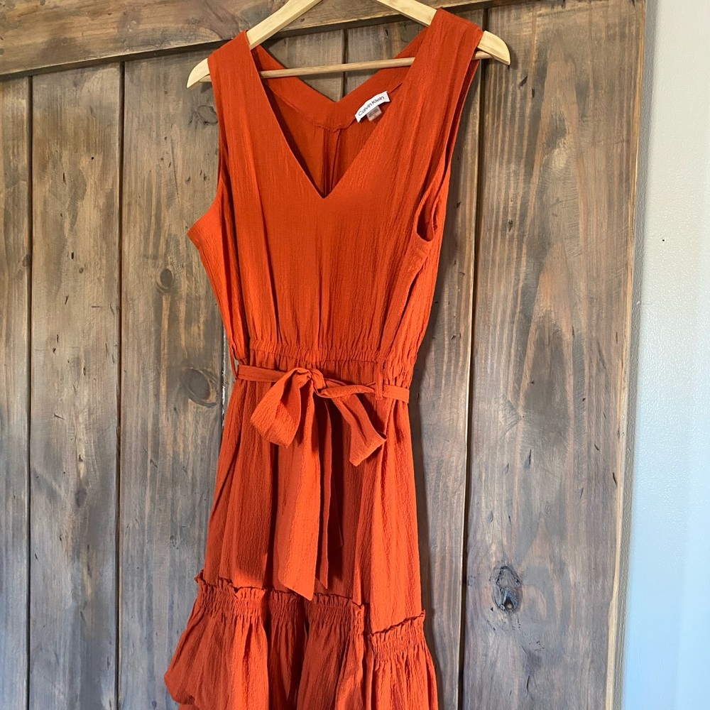 Calvin Klein Orange Mini Dress